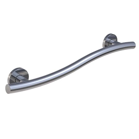 Keeney Mfg Smooth Wave Designer Grab Bar, Polished Chrome, 36", 36.00" L, Stainless Steel, Polished Chrome GB2022-36PC